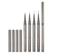 Lot de 5 pinceaux pour nail art avec poignée dorée pour tirer les lignes