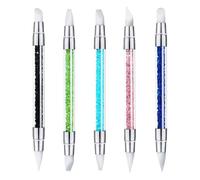 Lot de 5 pinceaux pour ongles en gel - Pinceaux à ongles - Pour vernis UV, gel acrylique, - Kit de pinceaux en acrylique - - Pour faire soi-même les ongles