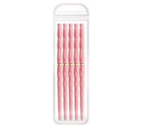 Lot de 5 pinceaux professionnels pour nail art avec pointe fine de précision - Tailles 7/9/11/15/25 mm - Pinceau fin pour ongles complexes - Application de vernis gel