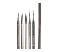 Lot de 5 pinceaux professionnels pour nail art - Plusieurs tailles pour ongles en acrylique - Design précis