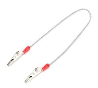 Lot de 5 Pinces à Bavoir Dentaires, Clips de Serviette Chaîne Boule de Bavoirs Tablier Serviette Chaîne Clip de Fixation en Métal pour Aîné Adulte Enfant et Patient Dentaire(Argent)