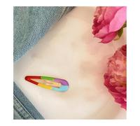 Lot de 5 pinces à cheveux cassées pour filles - Pinces latérales qui n'endommagent pas les cheveux des enfants - Épingles à cheveux colorées - Jolies pinces à fleurs (goutte d'eau 6 cm, 1 lot)