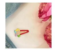 Lot de 5 pinces à cheveux cassées pour filles - Pinces latérales qui n'endommagent pas les cheveux des enfants - Épingles à cheveux colorées - Jolies pinces à fleurs (météore, 3,8 cm, 1 ensemble)