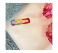 Lot de 5 pinces à cheveux cassées pour filles - Pinces latérales qui n'endommagent pas les cheveux des enfants - Épingles à cheveux colorées - Jolies pinces à fleurs (carrées 6 cm, lot de 5)