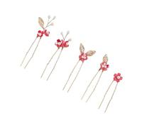 Lot de 5 pinces à cheveux chinoises avec perles faites à la main pour mariée et demoiselles d'honneur