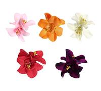 Lot de 5 pinces à cheveux en forme de fleurs artificielles de style bohème hawaïen, hibiscus et plumeria pour vacances à la mer, pinces et barrettes, accessoires pour cheveux de mariée, accessoires