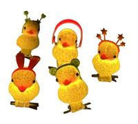 Lot de 5 pinces à cheveux LED jaunes en forme de canard, accessoires de mode, décoration de cheveux