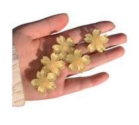 Lot de 5 pinces à cheveux multicolores pour femme avec frange pour un usage quotidien (jaune Sakura)