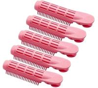 Lot de 5 pinces à cheveux volumisantes roses naturelles et pelucheuses, bigoudis à faire soi-même, pinces pelucheuses, rouleaux, outils de coiffure pour femme