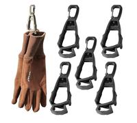 Lot de 5 pinces à gants, clip anti-perte pour gants, gants de travail, clip Grabber Clip avec mousqueton, pinces à gants pour suspendre gants, serviettes (noir)