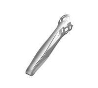 Lot de 5 pinces à glaçons en acier inoxydable for café, sucre, barbecue, viande, pain, aliments, bar, ustensiles cuisine(5PCS Silver)