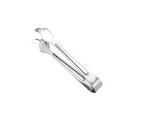 Lot de 5 pinces à glaçons en acier inoxydable for pain, aliments, barbecue, pince glace, outil bar, accessoires cuisine(5PCS Silver)
