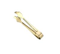 Lot de 5 pinces à glaçons en acier inoxydable for pain, aliments, barbecue, pince glace, outil bar, accessoires cuisine(5PCS Gold)