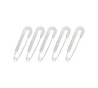 Lot de 5 pinces à taille décoratives scintillantes avec strass pour femme, pantalon, pull, tenue, taille unique, Comme décrit