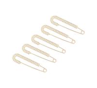 Lot de 5 pinces à taille décoratives scintillantes avec strass pour femme, pantalon, pull, tenue, taille unique, Comme décrit