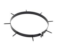 Lot de 5 pinces aérateurs de pelouse avec pics, noir, Ø 300 mm, en fer, outil de jardin pour entretien de la pelouse, compactage du sol, rouleau de prairie, lit de semences et compensation du sol