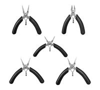 Lot de 5 pinces professionnelles à bec rond en acier inoxydable pour fabrication de chaîne