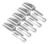 Lot de 5 pincettes à glaçons en acier inoxydable pour mariages bonbons buffets ou glaces