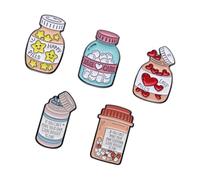 Lot de 5 pin's amusants de dessin animé pour infirmière, médecin, vêtements, chapeau, veste, sac à dos