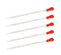 Lot de 5 pipettes compte-gouttes en verre graduées 0,5 ml, 1 ml, 2 ml, 3 ml, 5 ml, 10 ml