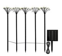 Lot de 5 piques lumineux solaires décoratifs LED blanc chaud YOGY PICK TALL 5m