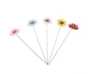 Lot de 5 piquets de fleurs pour décoration de cour, parterres de fleurs, plantes en pot, décoration de porche et vase d'intérieur ou support de leçon