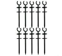Lot de 5 piquets de guidage de tuyau d'arrosage en plastique vert de 2,5 cm pour garder le chemin du tuyau propre et éviter les dommages causés aux plantes pour système d'irrigation de cour (10 pièces