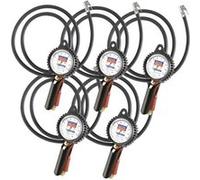 lot de 5 pistolets manometres poignee de gonflage eurodainu michelin - schrader