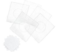 Lot de 5 planches à perles transparentes carrées résistantes à la chaleur 5 | Plateau de perles pour enfants, filles, adultes, adolescents, filles, fils, activités artistiques