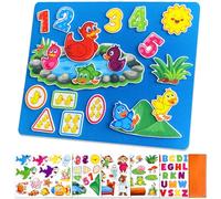 Lot de 5 planches en feutre pour tout-petits, 1 planche en flanelle avec 5 petits canards, 5 petits singes sautant sur le lit, 5 grenouilles mouchetées vertes, bébé requin, 26 lettres pour activités