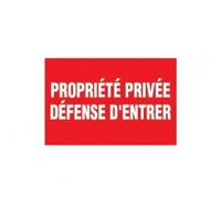 LOT DE 5 PLAQUES 33X20 PROPRIETE PRIVEE DEFENSE D'ENTRER GA52