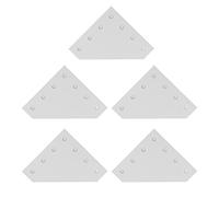 Lot de 5 plaques de connexion plates à 7 trous à 90 degrés - Joints à angle droit en alliage d'aluminium 6063 compatibles avec les profils 3030T pour cadres de machines, tables et (3030L)