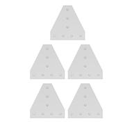 Lot de 5 plaques de connexion plates à 7 trous à 90 degrés - Joints à angle droit en alliage d'aluminium 6063 compatibles avec les profils 3030T pour cadres de machines, tables et (3030T)