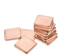 Lot de 5 plaques de cuivre for ordinateur portable, épaisseur 0,3 à 2 mm, cale thermique, dissipateur thermique, for processeur graphique, puce, RAM Pour Bijoux Diy Artisanat Modèle(15x15x1.5mm)