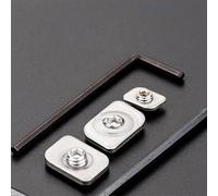 Lot de 5 plaques de limitation de fenêtre en acier inoxydable pour installation sans perforation, ouverture réglable pour la ventilation (13,5 mm)