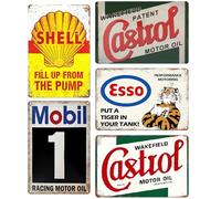 Lot de 5 plaques en métal rétro : WIYETY 20 x 30 cm - Poster en métal - Atelier - Plaque en métal vintage - Plaque métallique rétro pour mur de maison - Décoration de bar