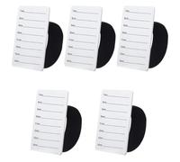 Lot de 5 plateaux de maquillage pour extensions de cils avec dragonne réglable (7-14 mm) (blanc)
