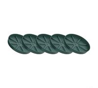 Lot de 5 plateaux de pots de fleurs rainurés pour aider à gérer et prévenir la saturation des racines (blanc)