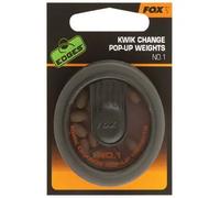 Lot de 5 plombs Fox Kwik Change Pop up weights Marron Taille 1