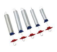 Lot de 5 plumes pédagogiques pour expériences mécaniques, ressort à vis portable en métal, différentes tailles pour environnements, équipement d'expérimentation scientifique