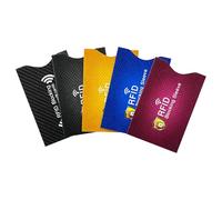 Lot de 5 pochettes de blocage RFID - 5 couleurs - Certification TÜV - Protection antivol pour cartes de crédit, cartes de débit, passeport