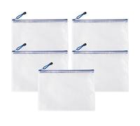 Lot De 5 Pochettes De Rangement Légères Et Pratiques, Pochette Pour Documents Résistante Aux Déchirures Et Aux Fuites