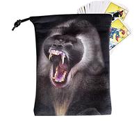 Lot de 5 pochettes pour cartes de tarot - Sac de tarot en velours avec motif animal 5,12 x 7,09 pouces | Sacs cadeaux à main pour tarot truna dés pierres de , marbre, bijoux Tumotsit