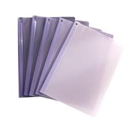 Lot de 5 pochettes transparentes pour documents de test avec longue pince pour papier test, devoirs, 40 feuilles