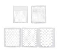 Lot de 5 pochoirs de maquillage en écailles de poisson réutilisables pour travaux manuels, maquillage, pâtisserie, peinture