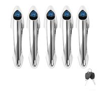 Lot de 5 poignées de porte pour tricycle électrique avec serrure de style prédateur et cylindre en métal multi-dents, fabriquée à partir d'alliage et de plastique ABS pour auvents de véhicule