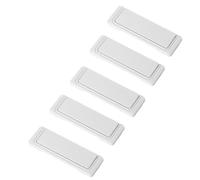 Lot de 5 poignées encastrées blanches avec anneau de traction carré dissimulé pour portes d'armoire avec vis, convient pour commode.