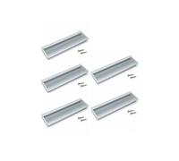 Emuca Lot de 5 poignées pour meubles Bologna, L190mm, entraxe 160mm, Aluminium, Anodisé mat Anodisé mat G