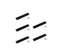 Emuca Lot de 5 poignées pour meubles Bremen, L160mm, entraxe 128mm, Aluminium, Anodisé noir Anodisé noir G