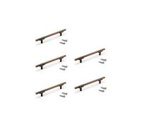 Emuca Lot de 5 poignées pour meubles Riad, L168mm, entraxe 128mm, Aluminium, Bronze Bronze G